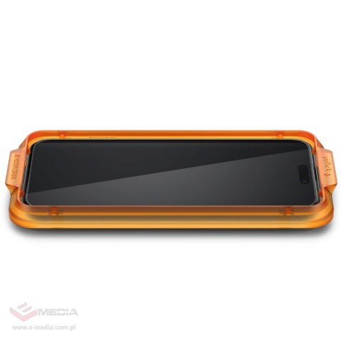 Szkło hartowane Spigen ALM Glass FC na iPhone 15 Pro - czarne 2 szt.