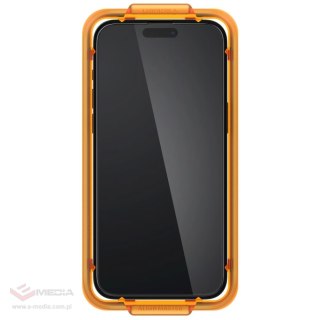 Szkło hartowane Spigen ALM Glass FC na iPhone 15 - czarne 2 szt.