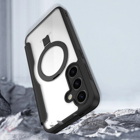 Etui Dux Ducis Skin X Pro na Samsung Galaxy S24 z MagSafe, klapką i podstawką - czarne