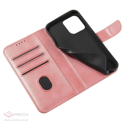 Etui Magnet Case do Samsung S24 z klapką i portfelem - różowe