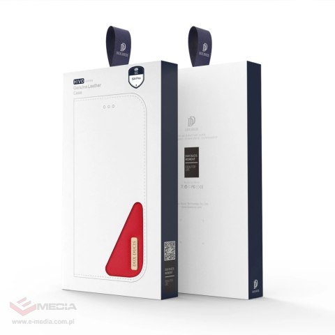Etui Dux Ducis Hivo z klapką i blokadą RFID do Samsung Galaxy S24+ - czerwone