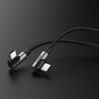 Kabel Ugreen US323 kątowy USB-C - USB-C PD QC SCP 3A 480Mb/s 1m - szary