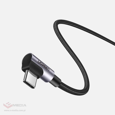 Kabel Ugreen US323 kątowy USB-C - USB-C PD QC SCP 3A 480Mb/s 1m - szary