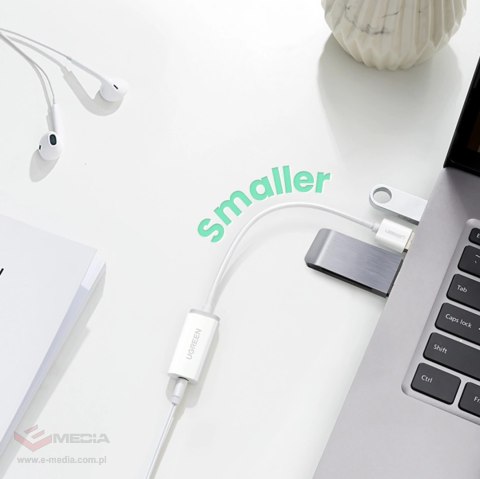 Kabel Ugreen US288 60132 USB-A / USB-C QC 3.0 3A 1.5m - biały