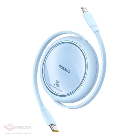 Kabel Baseus Free2Pull zwijany USB-C / Lightning 20W 1m - niebieski