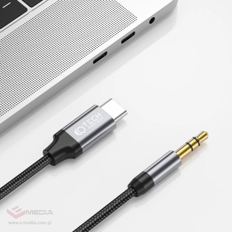 Kabel Tech-Protect UltraBoost audio USB-C / mini jack 3.5mm 1 m - czarny