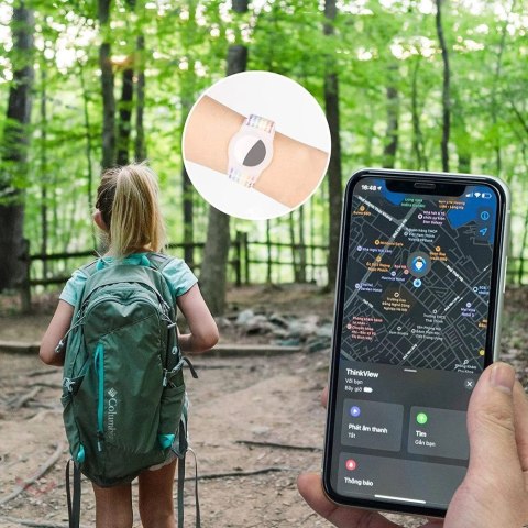Pasek Tech-Protect Nylon dla dzieci na Apple AirTag - niebieski