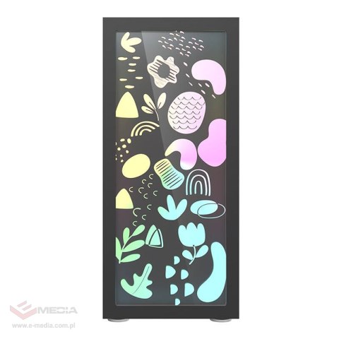 Obudowa komputerowa DARKFLASH DK210 Graffiti (czarna)