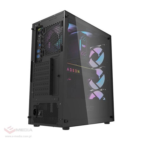 Obudowa komputerowa DARKFLASH DK352 Plus + 4 wentylatory (czarna)