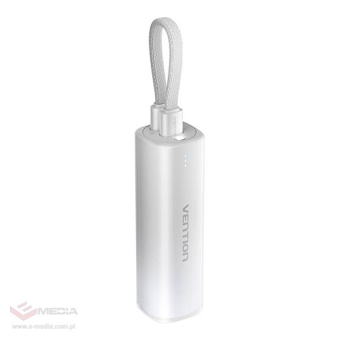 Powerbank 5000mAh Vention FHWM0 20W + kabel USB-C do lightning (szary)