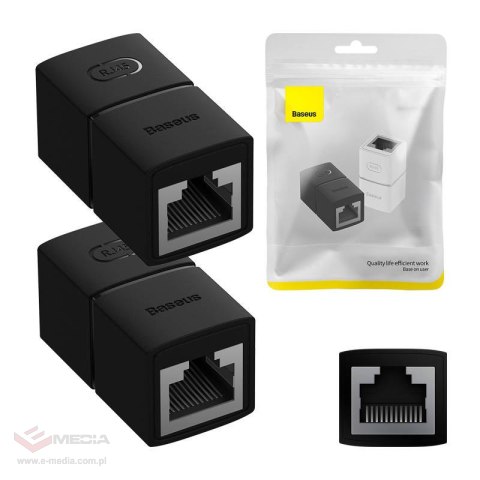 Złączka RJ-45 BASEUS AirJoy B00131100111-01 2 szt. (czarna)
