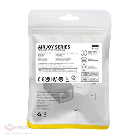 Złączka RJ-45 BASEUS AirJoy B00131100111-01 2 szt. (czarna)