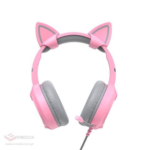 Słuchawki gamingowe HAVIT GAMENOTE H2233D RGB (różowe)