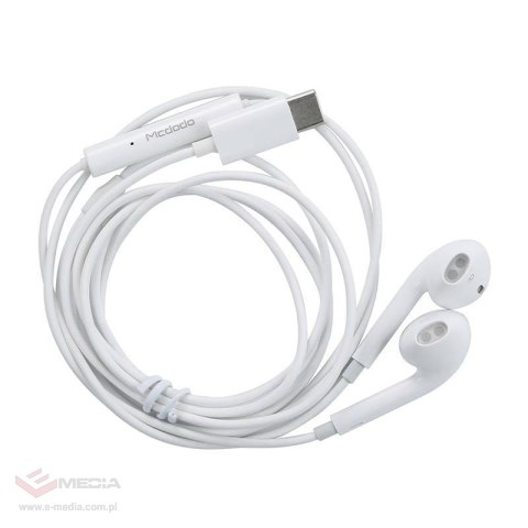 Słuchawki douszne, przewodowe Mcdodo HP-6070 (białe)