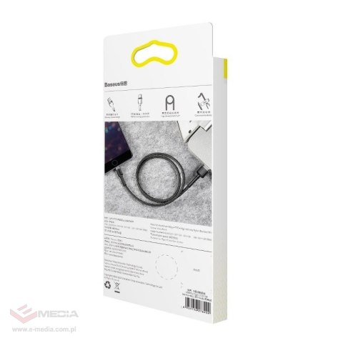 Kabel BASEUS Cafule USB-A-Lightning 1m (szaro-czarny)