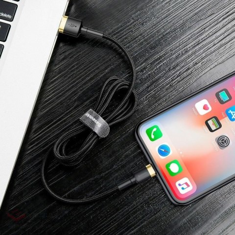 Kabel USB Lightning Baseus Cafule 2A 3m (złoto-czarny)