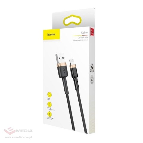 Kabel USB Lightning Baseus Cafule 2A 3m (złoto-czarny)