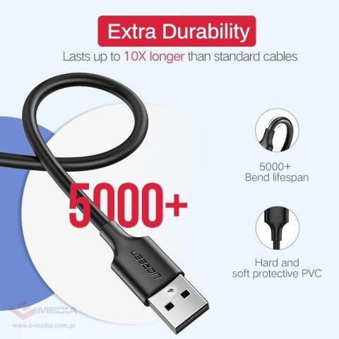 Kabel UGREEN US289 USB-A-micro USB 1m (biały)