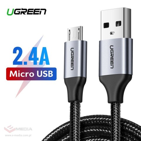 Kabel UGREEN US290 USB-A-micro USB 1.5m (czarny)