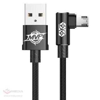 Kabel USB do Micro USB, kątowy Baseus MVP Elbow 1.5A 2m (czarny)