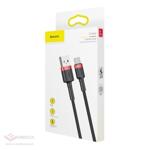Kabel USB do USB-C Baseus Cafule 2A 2m (czerwono-czarny)