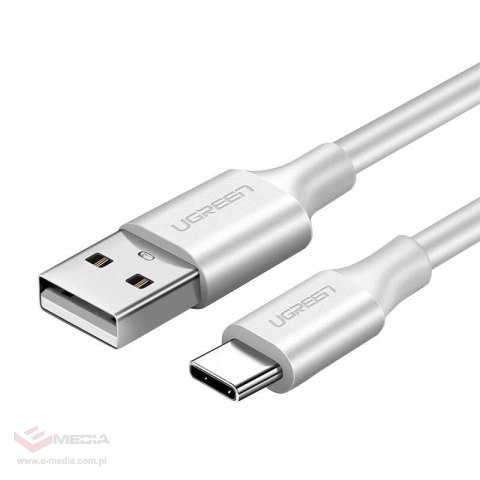 Kabel UGREEN US287 USB-A-USB-C 0.25m (biały)