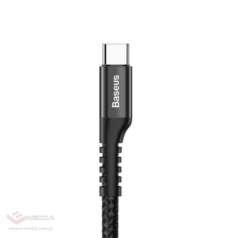 Kabel USB do USB-C sprężynowy Baseus Spring 1m 2A (czarny)