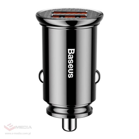Ładowarka samochodowa BASEUS Circular 30W 5A 2xUSB QC3.0 (czarna)