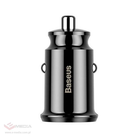 Ładowarka samochodowa BASEUS Grain 3.1A 5V 2x USB (czarna)