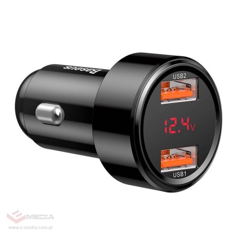 Ładowarka samochodowa BASEUS Magic 45W 2x USB QC 3.0 (czarna)