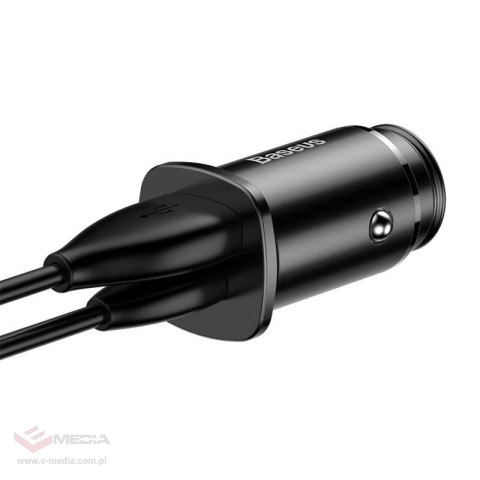 Ładowarka samochodowa BASEUS Square 30W PPS QC4.0 PD3.0 (czarna)