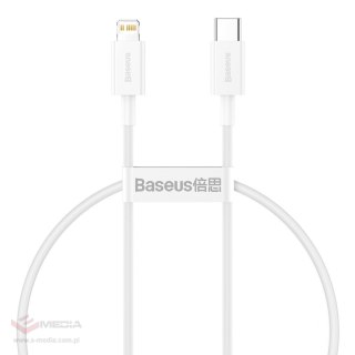 Kabel USB-C do Lightning Baseus Superior Series, 20W, PD, 0.25m (biały)