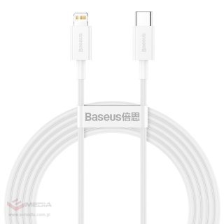 Kabel USB-C do Lightning Baseus Superior Series, 20W, PD, 2m (biały)