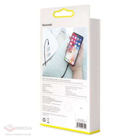 Kabel USB-C do Lightning PD Baseus Cafule, 18W, 1m (czarno-szary)