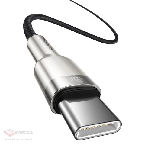 Kabel USB-C do USB-C Baseus Cafule, 100W, 1m (czarny)