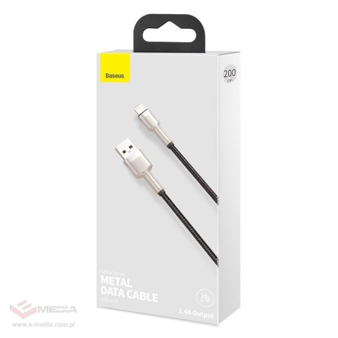 Kabel USB do Lightning Baseus Cafule, 2.4A, 2m (czarny)