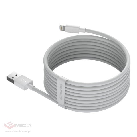Kabel BASEUS Simple Wisdom USB-A-Lightning 1.5m 2szt. (biały)