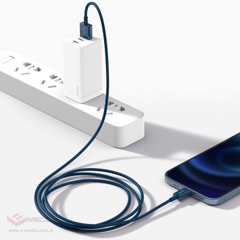 Kabel USB do Lightning Baseus Superior Series, 2.4A, 2m (niebieski)