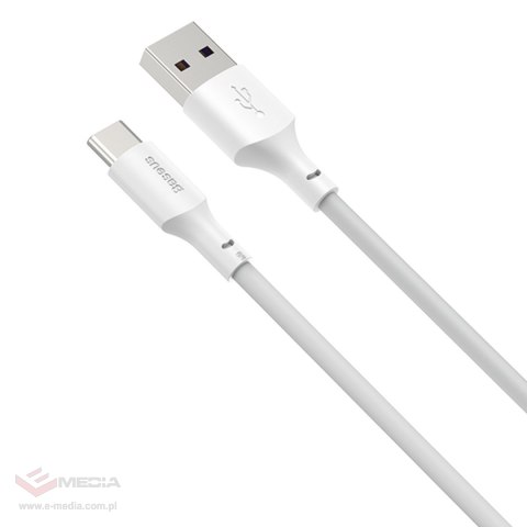 Kabel USB do USB-C Baseus Simple Wisdom, 40W, 5A, 1.5m (biały) 2szt.