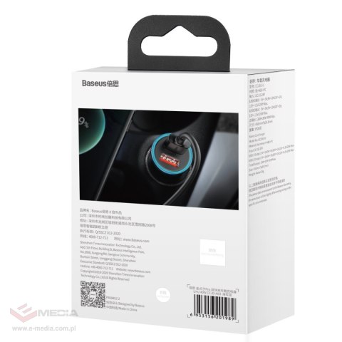 Ładowarka samochodowa Baseus Golden Contactor Pro, 2x USB, 40W (niebieska)