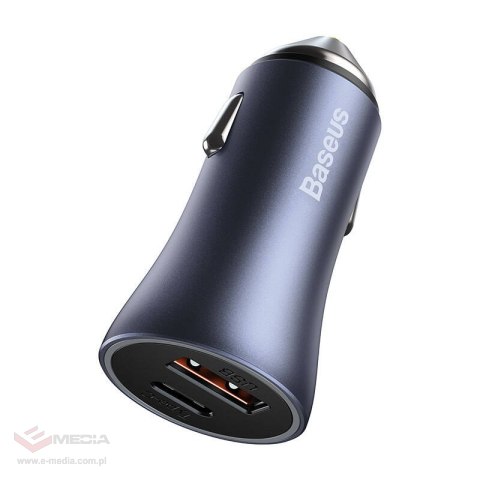 Zestaw BASEUS ładowarka samochodowa 40W + kabel USB-C 1m