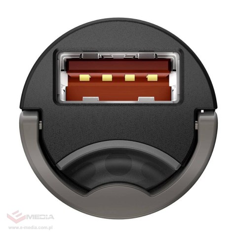 Mini ładowarka samochodowa Baseus Tiny Star, USB, QC 3.0, 30W (szara)