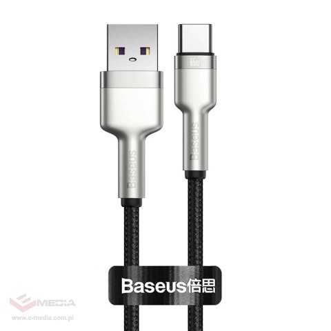 Kabel USB do USB-C Baseus Cafule, 66W, 0.25m (czarny)