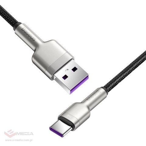 Kabel USB do USB-C Baseus Cafule, 66W, 0.25m (czarny)