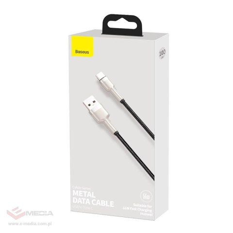 Kabel USB do USB-C Baseus Cafule, 66W, 1m (czarny)