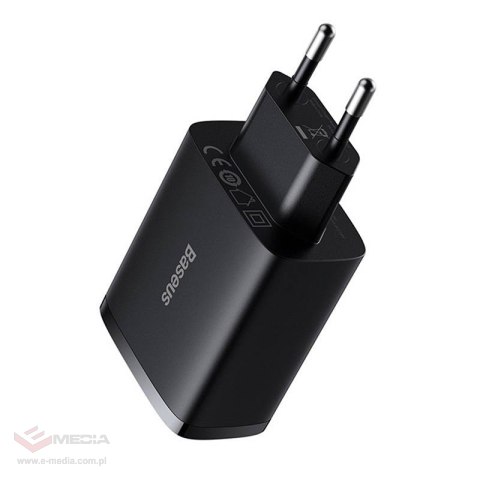 Ładowarka sieciowa BASEUS Compact Quick Charger 17W 3xUSB (czarna)