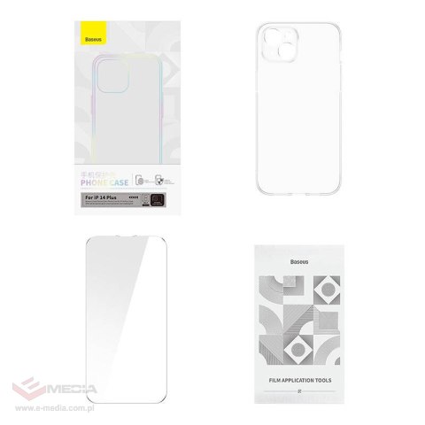 Etui BASEUS Crystal Series do iPhone 14 Plus + szkło hartowane