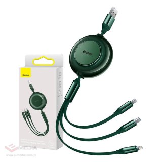 Kabel BASEUS Bright Mirror 2 USB-A-microUSB/Lightning/USB-C 1.1m (zielony)