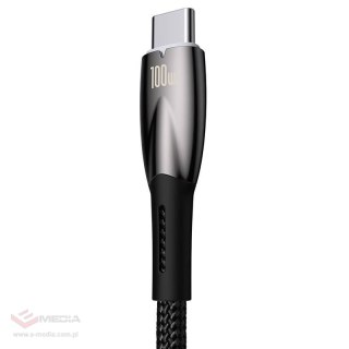 Kabel USB do USB-C Baseus Glimmer, 100W, 1m (czarny)