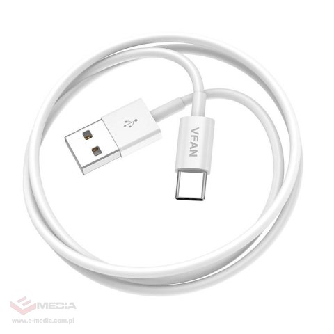 Kabel USB do USB-C VFAN X03, 3A, 1m (biały)